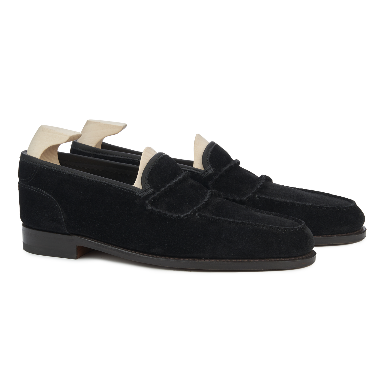 John Lobb Bath in Unlined Black Suede