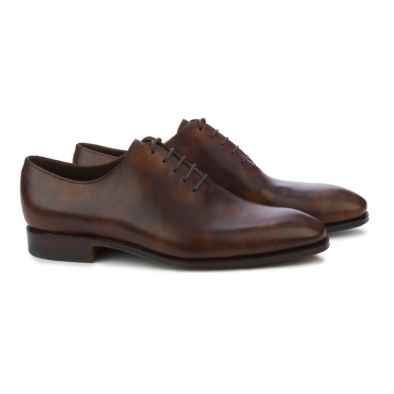 Carmina Wholecut Oxford in Dark Brown Museum Calf