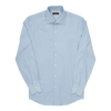 P. Johnson Shirt in Pale Washed Indigo Cotton Denim with Spread Collar