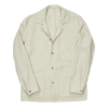 P. Johnson Shirt Jacket in Beige Herringbone Linen