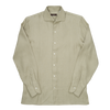 P. Johnson Shirt in Taupe Linen Twill with Cutaway Collar