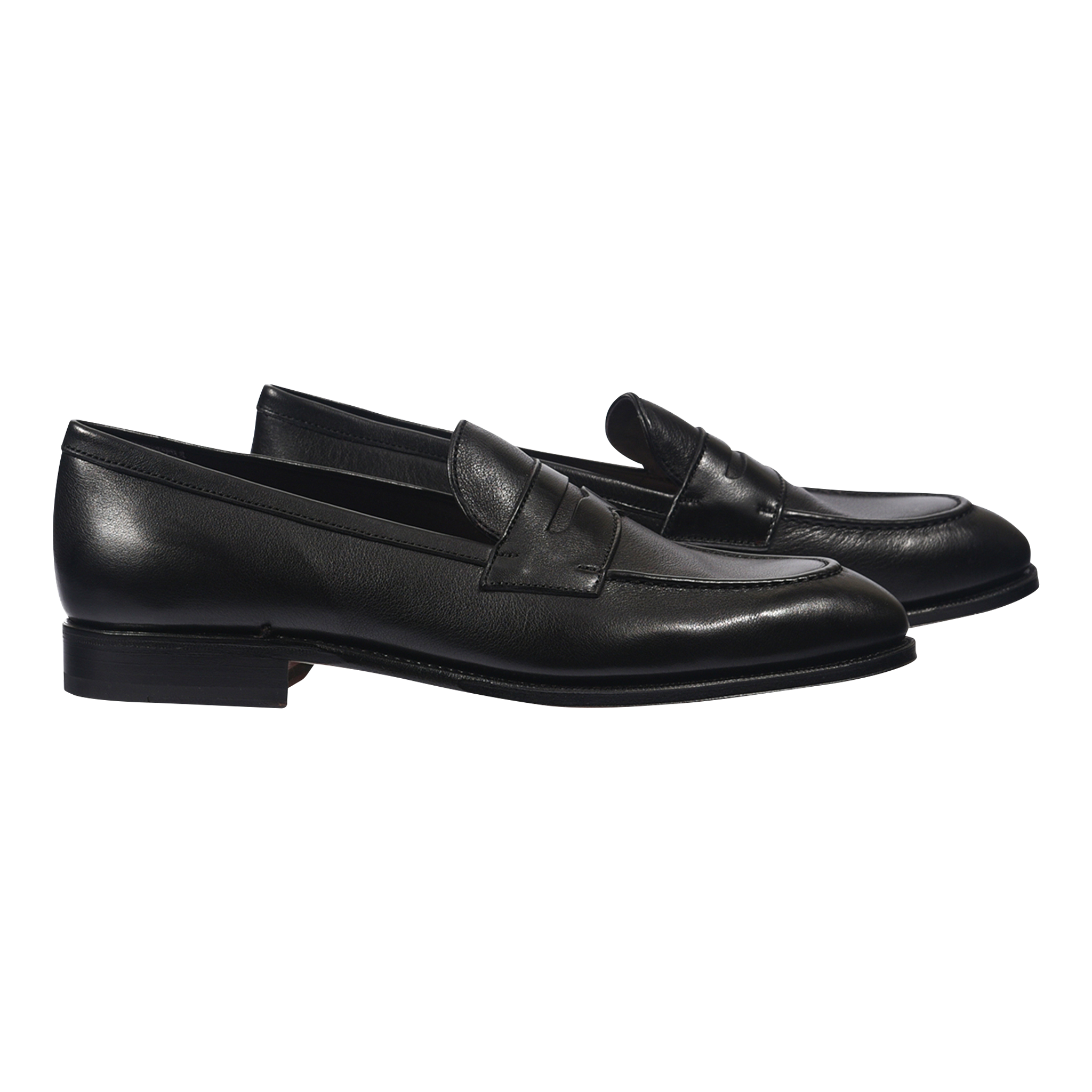 Carmina Penny Loafer in Black Rusticalf – WJ & Co.