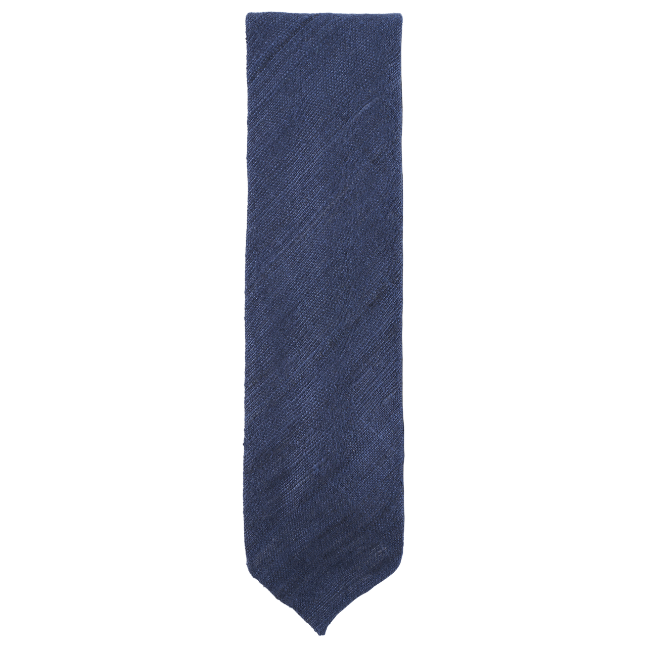 Drake's Tie in Solid Colour Linen with Hand-Rolled Tip